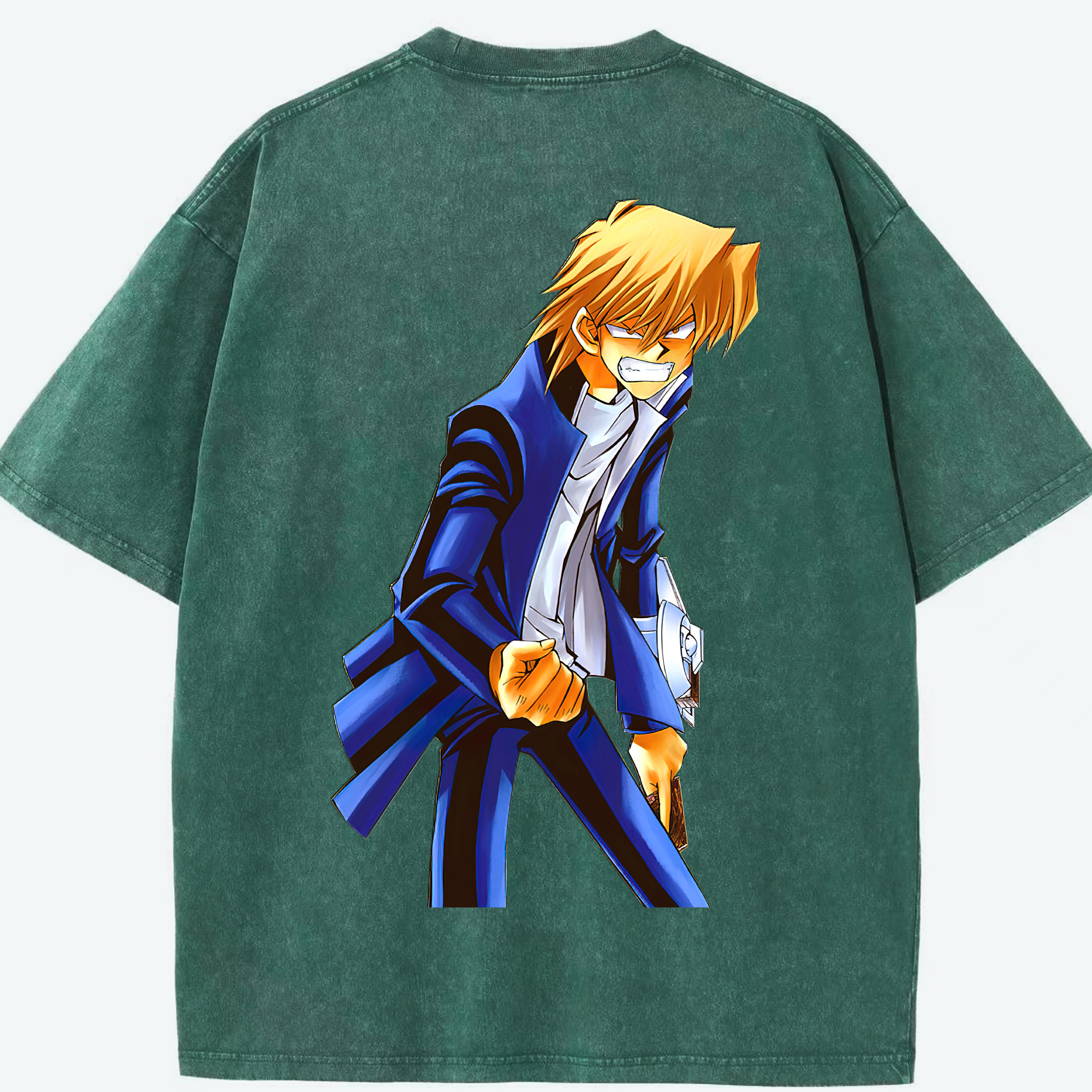 （画像用） 遊☆戯☆王 Yu-Gi-Oh! 綿100% ヴィンテージ風 半袖Tシャツ（背面プリント）